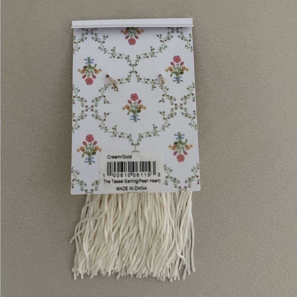 Hill House Cream Tassel Earrings - Picture 3 of 3